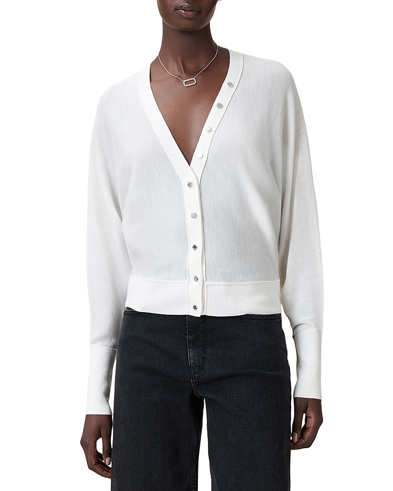 Allsaints Honor Cardigan In White