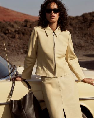 Kamil Contrast Stitch Tote Bag