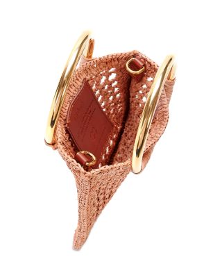 Summer Banana Raffia Mini Tote