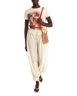 Summer Banana Raffia Mini Tote