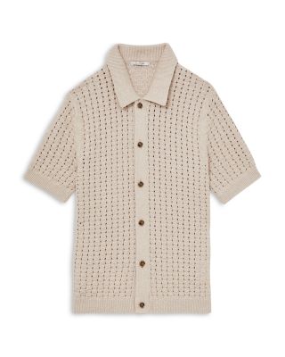 Crochet Short Sleeve Regular Fit Shirt