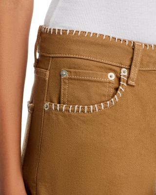 Getty High Rise Wide Leg Cropped Jeans in Tradewind