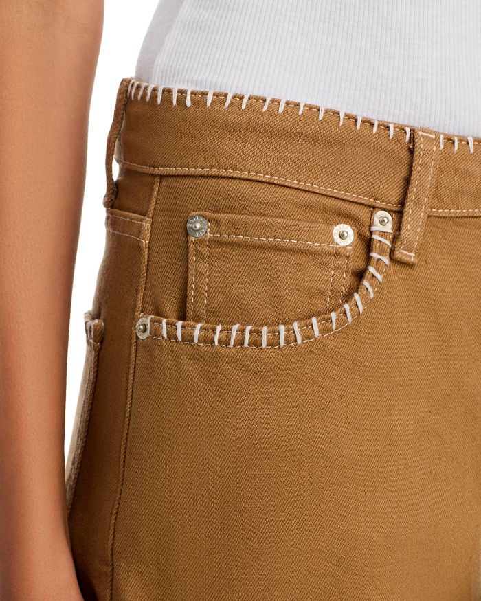 Getty High Rise Wide Leg Cropped Jeans Tradewind