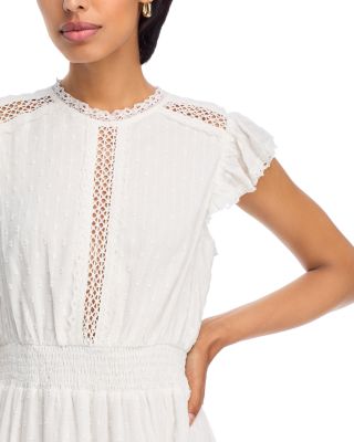 Lace Inset Flutter Mini Dress- Exclusive