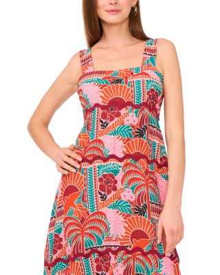 Rickrack Trim Tiered Maxi Dress