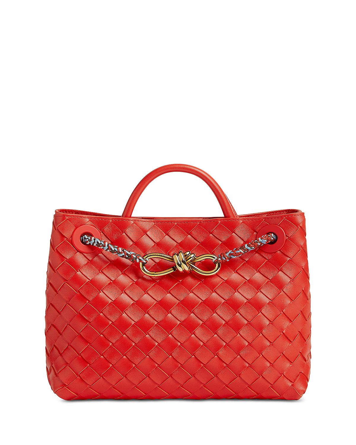 Bottega Veneta Small Andiamo Intrecciato Leather Top Handle Bag