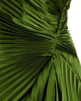 Lara Pleated One Shoulder Gown