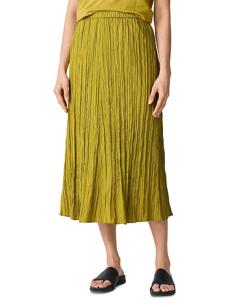 Eileen Fisher Crushed Silk Flared Skirt
