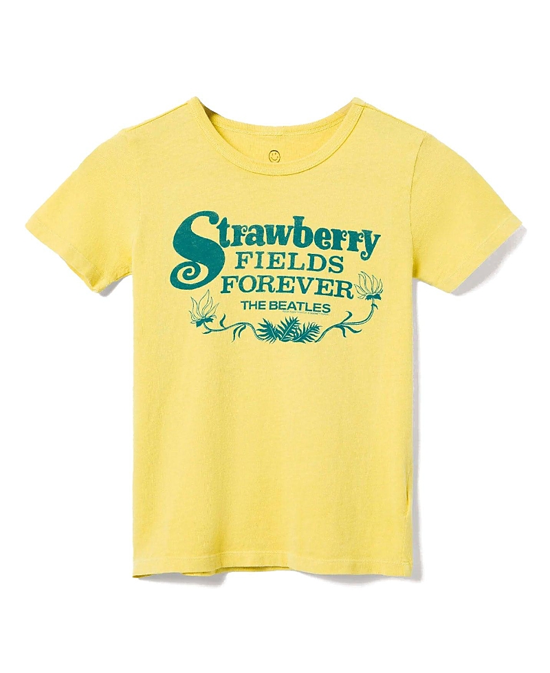 JUNK FOOD CLOTHING UNISEX THE BEATLES STRAWBERRY FIELDS TEE - LITTLE KID, BIG KID