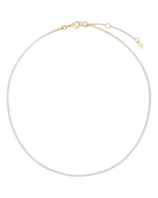 Micro Tennis Necklace, 14-16"