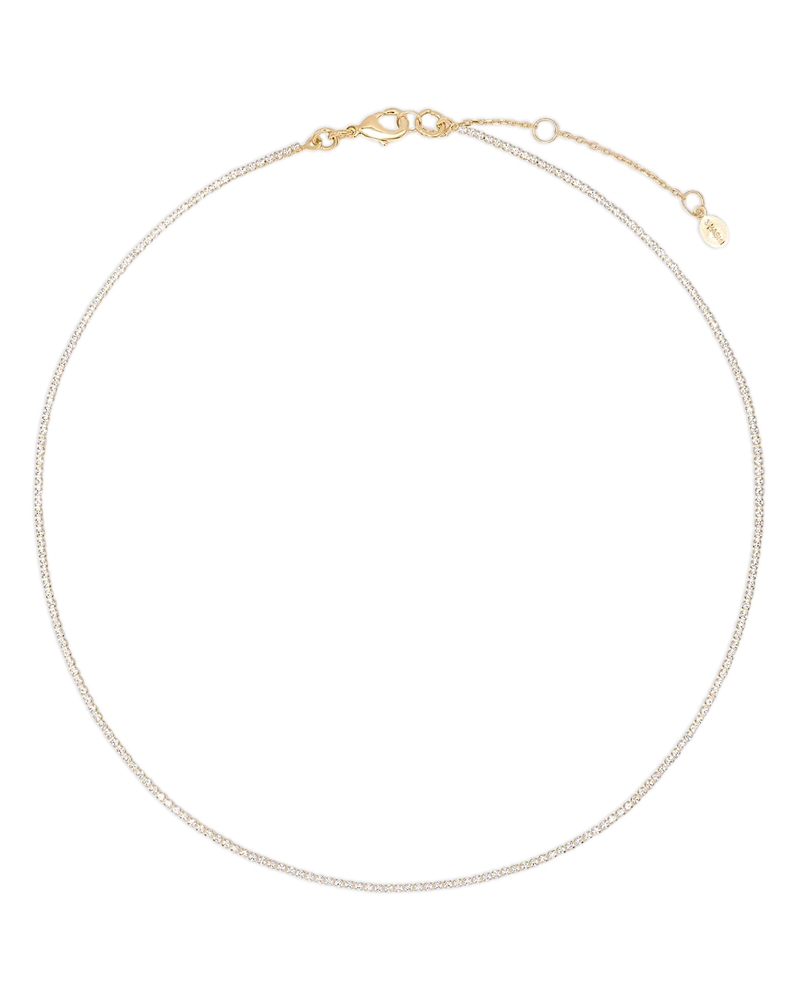 Shashi Micro Tennis Necklace, 14