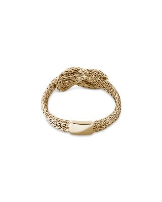 14K Yellow Gold & Sterling Silver Love Knot Ring, 3.6mm