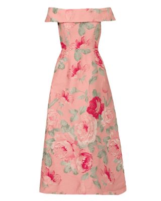 Off The Shoulder Jacquard Dress