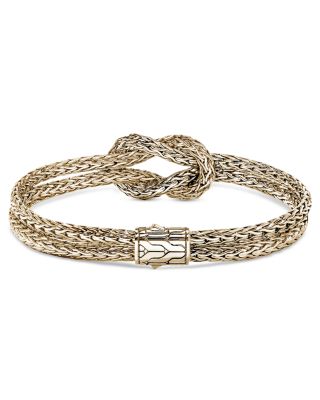14K Yellow Gold & Sterling Silver Love Knot Bracelet, 7mm