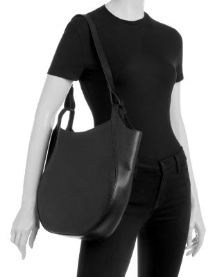 Le Foulonn&eacute; Large Leather Hobo Bag