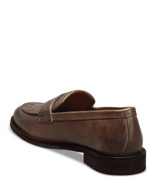 Men&#39;s Como Leather Woven Slip On Loafers