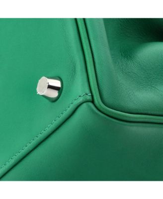 Kelly 25 Handbag Green Swift with Palladium Hardware