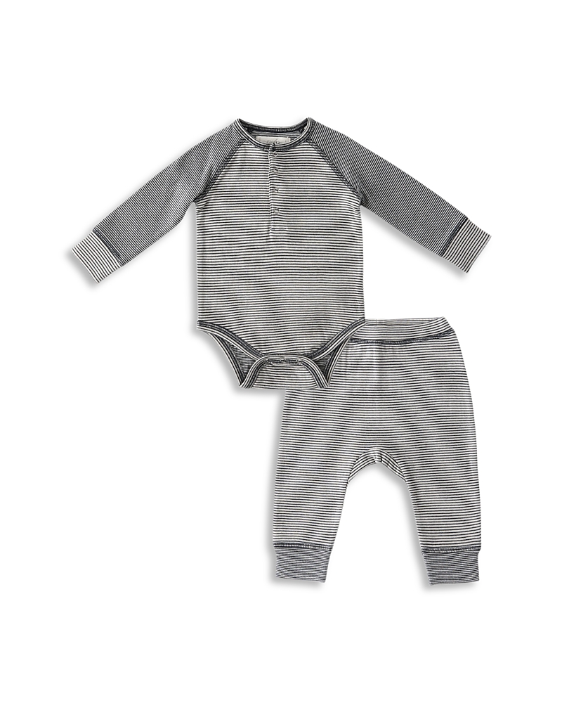 Pehr Unisex Sailor Stripes One Piece & Pants Set - Baby In Gray