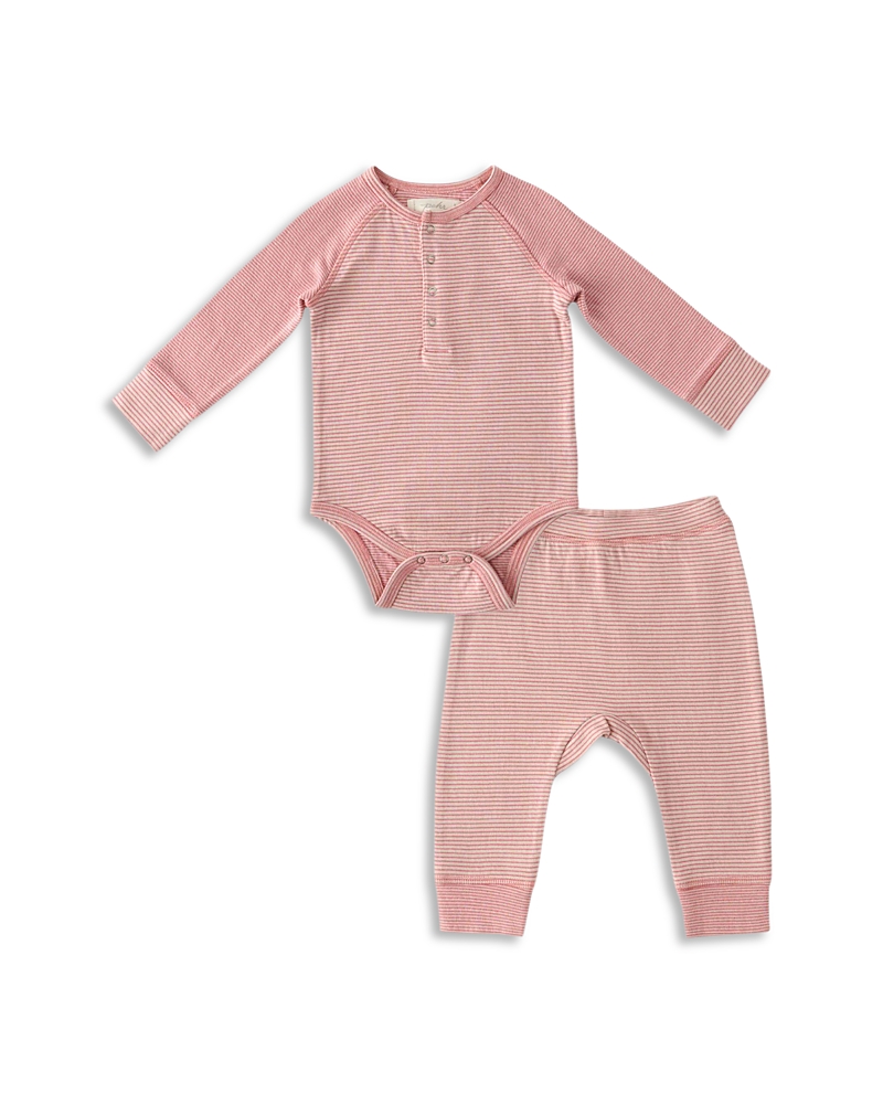Pehr Unisex Sailor Stripes One Piece & Pants Set - Baby In Pink