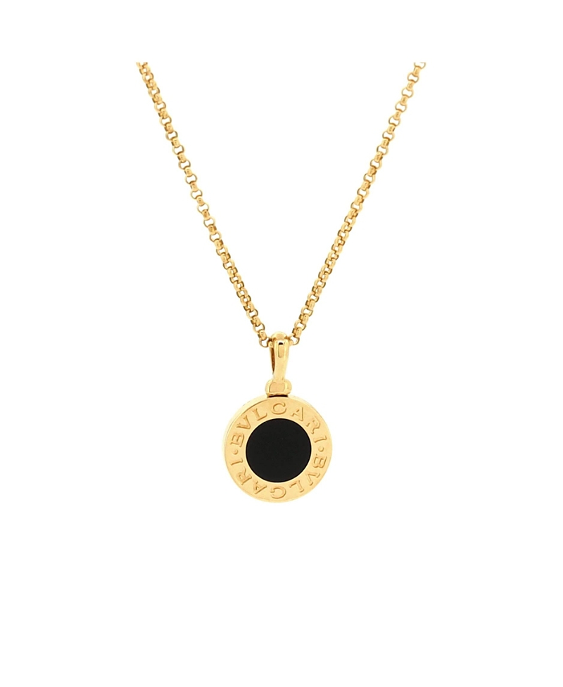Pre-owned Pre-owned Bvlgari Bvlgari Pendant Necklace 18k Gold With Onyx