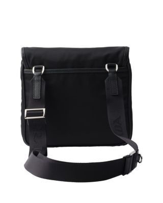 Re-Nylon and Saffiano Leather Shoulder Bag