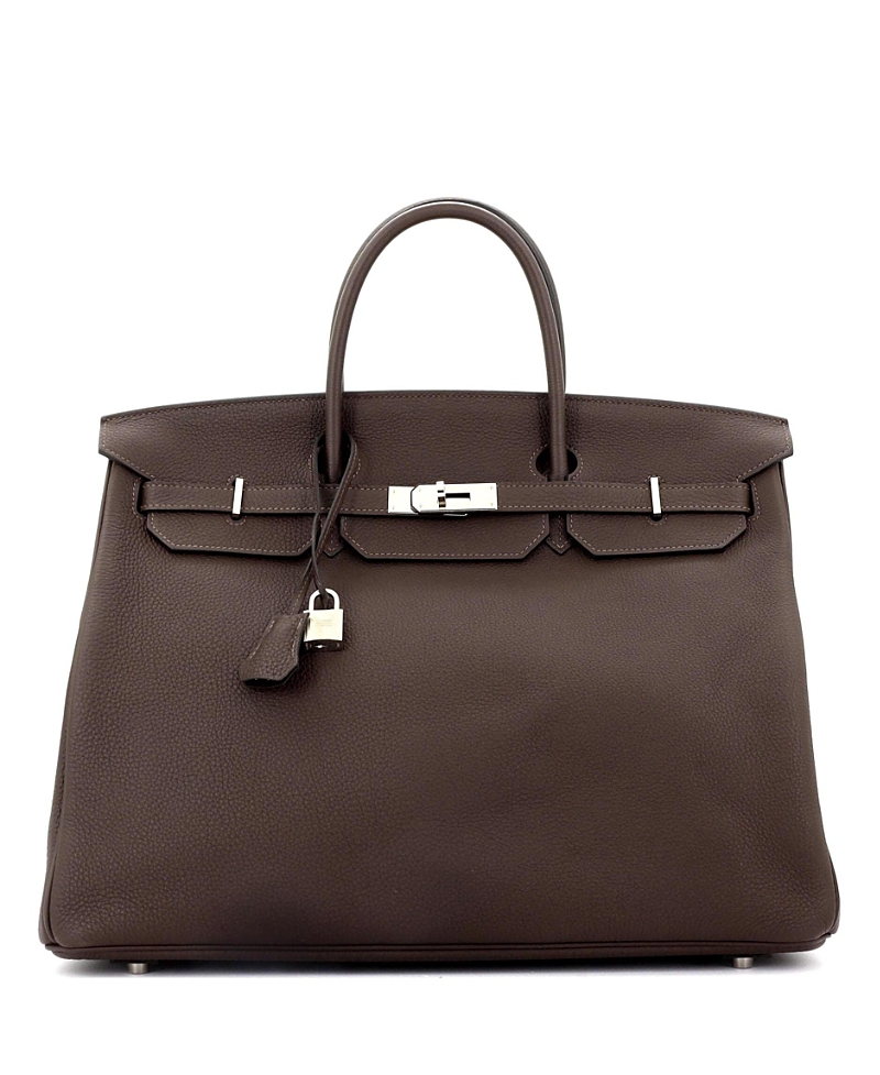Pre-owned Pre-owned Hermes Hermes Birkin 40 Handbag Brown Togo With Palladium Hardware