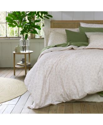Piglet in Bed - Spring Sprig Printed Cotton Flat Sheet - King
