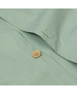 Washed Cotton Percale Duvet Cover, Queen