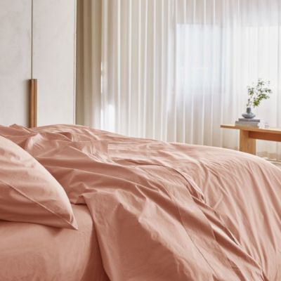 Washed Cotton Percale Duvet Cover, King