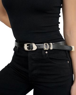 Molten Metal Women's Black Leather Belt 