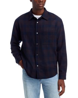Long Sleeve Button Front Wool Shirt
