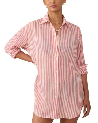 Faherty - Haze Stripe Mini Shirtdress