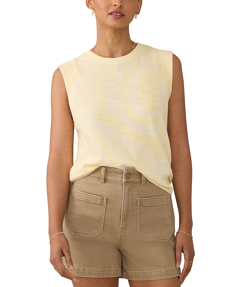 Faherty Slub Muscle Tank Top