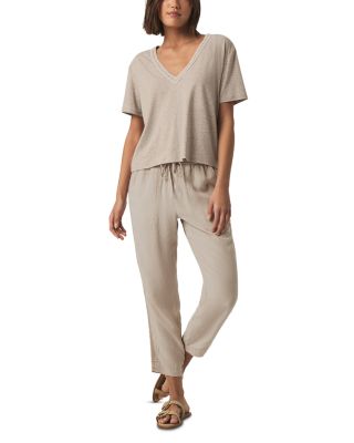 Angie Crochet Trim Cropped Pants