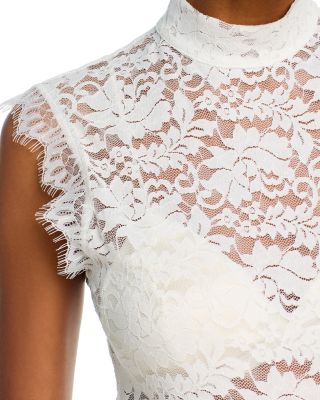 Mock Neck Lace Tank Top - Exclusive