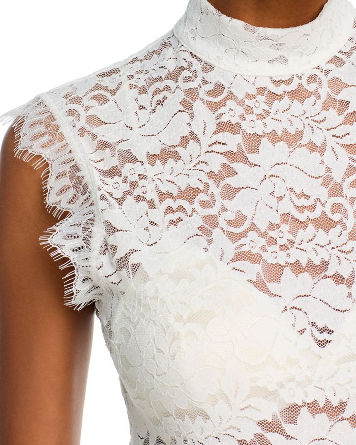 Mock Neck Lace Tank Top