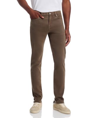 L'Homme Slim Brushed Twill Pants in Old Sage