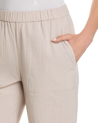 Stretch Jersey High Waisted Tapered Ankle Pants