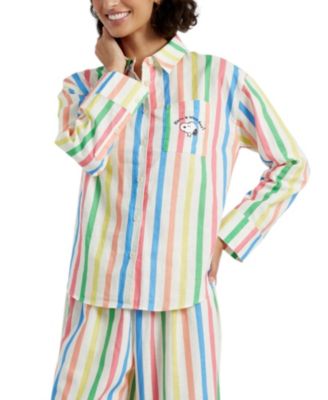 Chinti & Parker - Women's  Linen Snoopy Stripe Shirt
