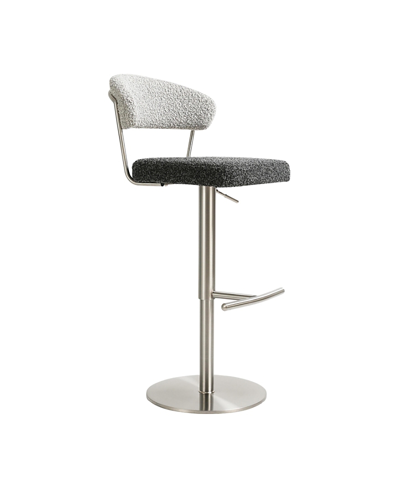 Tov Furniture Cosmo Boucle Adjustable Stool In Gray