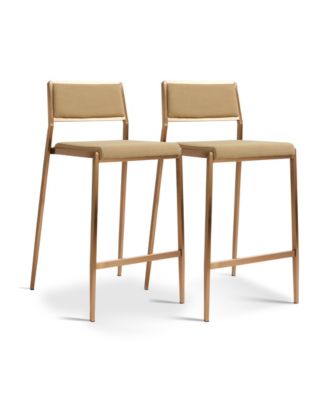 Gale Performance Faux Leather Stackable Stool, Set of 2