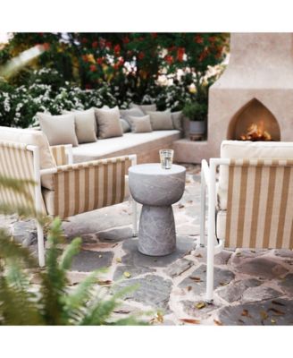  Charra Marble Indoor/Outdoor Side Table