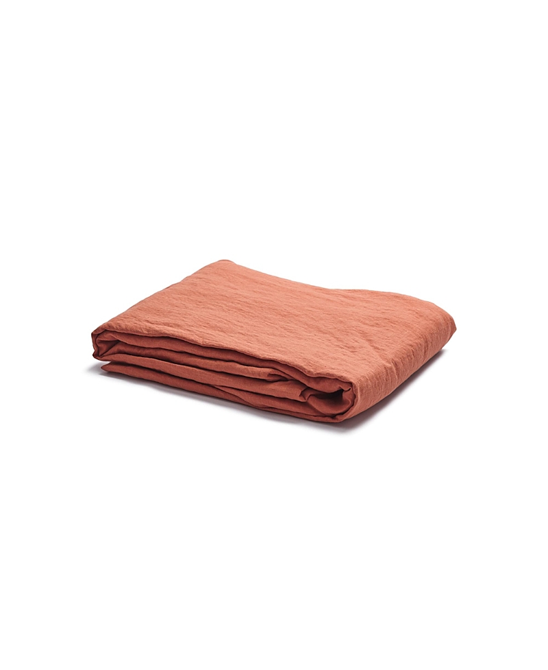 Piglet In Bed Plain Linen Flat Sheet, Full