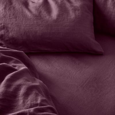 Linen Blend Fitted Sheet, King