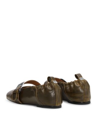 Women&#39;s Buckle Strap Ballerinas