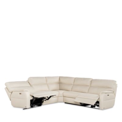 Grazia 5-Piece Power Reclining Leather Sectional