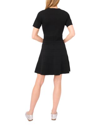 Short Sleeve Round Neck Mini Flare Dress