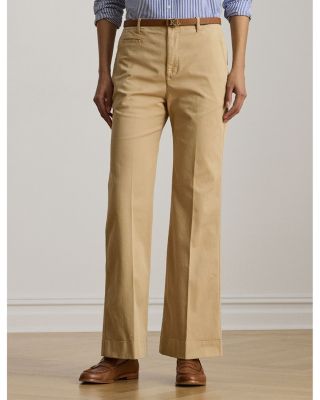 Stretch Cotton Chino Flare Pants