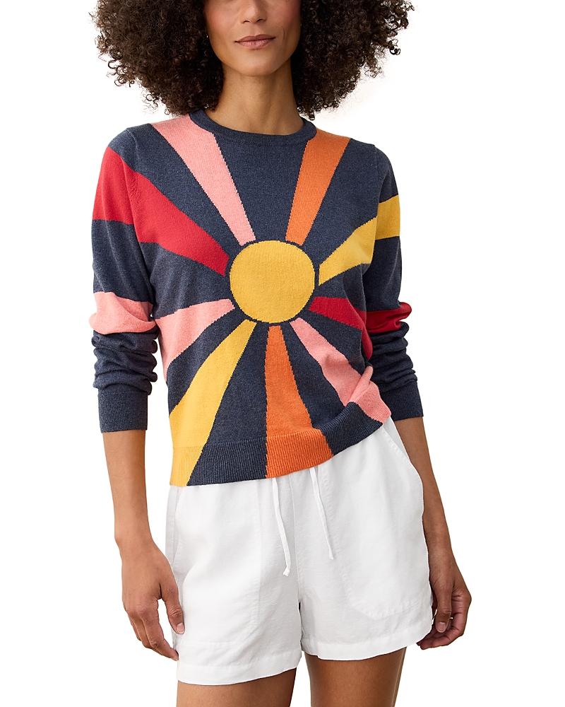 Marine Layer Exploded Sun Icon Sweater In Blue
