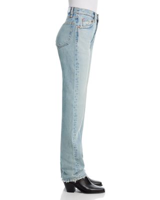 The Blondie High Rise Straight Jeans in Ripped Tides